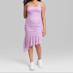 Wild Fable Lilac Floral Asymmetrical Dress